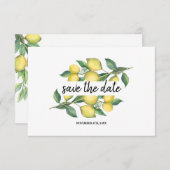 Charm Waterverf Lemon Tropical Save the Date (Voorkant / Achterkant)