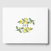 Charm Waterverf Lemon Tropical Wedding Planner Gastenboek (Achterkant)