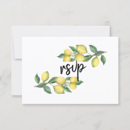 Charm Waterverf Lemon Tropical Wedding RSVP