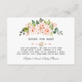 Charm Waterverf Living Koral Floral Baby shower Informatiekaartje (Voorkant)