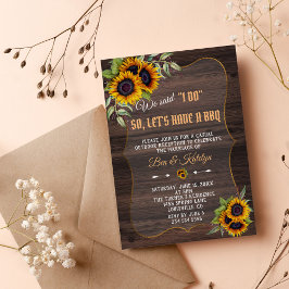 Charm Waterverf Sunflower Wood Weddenschap I DO BB Kaart