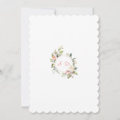 Charm Waterverf Unicorn Pink Floral Baby shower Kaart (Achterkant)