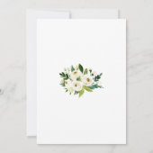 Charm Waterverf White Floral Lijst 50th Birthday Kaart (Achterkant)