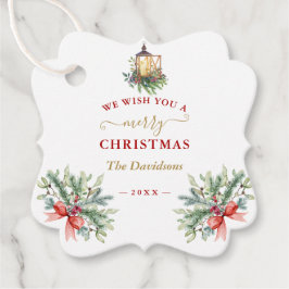 Charm we wensen u een prettige kerstkreet. bedankjes labels