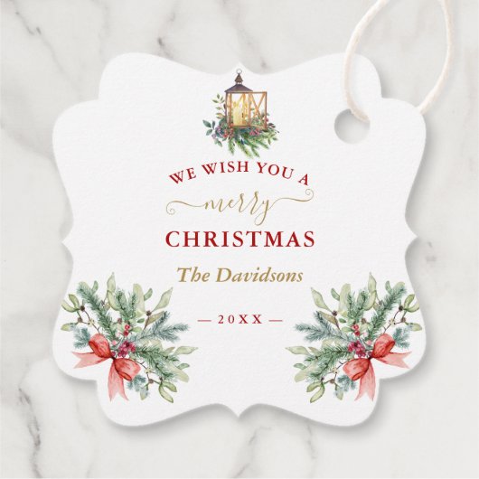 Charm we wensen u een prettige kerstkreet. bedankjes labels (Achterkant)