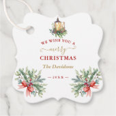 Charm we wensen u een prettige kerstkreet. bedankjes labels (Voorkant)