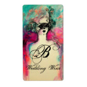 CHARM WEDDING WINE MONOGRAM ETIKET (Voorkant)