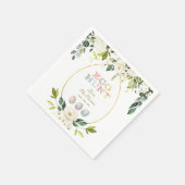 Charm White Cream Flowers Egg Hunt Gold Pasen Servet (Hoek)