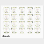 Charm White Cream Flowers Egg Hunt Gold Pasen Vierkante Sticker (Vel)