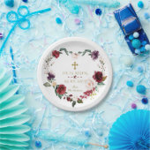 Charm White Cream Flowers Hij is een goudpaasmaker Papieren Bordje (Feest)