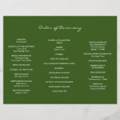Charm White Floral Wreath Tri+Fold Wedding Program Flyer (Achterkant)