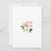 Charm White Flowers Bloom Gold Cross Baptisme Kaart (Achterkant)