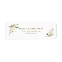Charm White Flowers Doop Retouradres