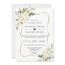 Charm White Flowers Gold in één huwelijk