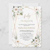 Charm White Flowers Roos Gold Baby in Bloom Kaart (Voorkant)