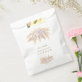 Charm White Orchid Blus Rozen Pampas Grass Wedding Bedankzakje (Gezegeld)