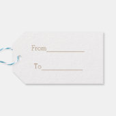 Charm White Orchid Blus Rozen Pampas Grass Wedding Cadeaulabel (Achterkant Horizontaal)