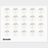 Charm Wild White Roses Gold Cross bevestiging Ronde Sticker (Vel)