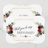 Charm Winter Wreath... zal je mijn Bridesmaid zijn Kaart (Voorkant / Achterkant)