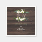 Charm Wit Bloem Motief Schuur Ik Doe BBQ Servet (Voorkant)