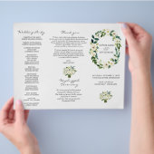 Charm Witte Bloemenseieren Drie+voudig Huwelijkspr Flyer (Hand)