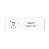 Charm Witte Bloemige Monogram Retouradres Sticker (Voorkant)