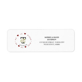 Charm Witte Bloemige Monogram Retouradres Sticker