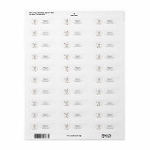 Charm Witte Bloemige Monogram Retouradres Sticker (Full Sheet)