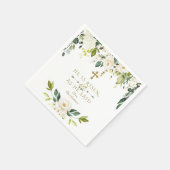 Charm Witte Crème Bloemen Hij Is Gerezen Gouden Pa Servet (Hoek)