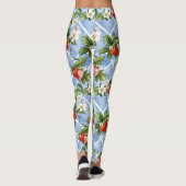 Charmant Aardbei & Bladpatroon – (2) Leggings (Achterkant)