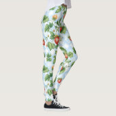 Charmant Aardbei & Bladpatroon –  Leggings (Rechts)