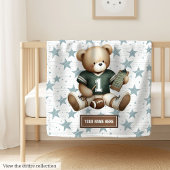 Charmant Amerikaans Football Teddy Bear Baby Gift Fleece Deken