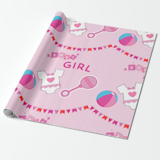 Charmant Baby Girl Baby shower & Pasgeborene Cadeaupapier