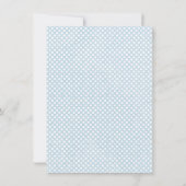 Charmant Baby shower Brunch Invitation Blue Kaart (Achterkant)