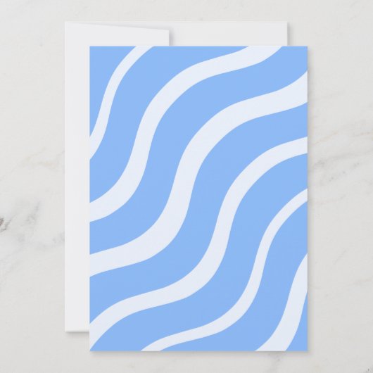 Charmant Baby shower Chickadee Blue Nesting Party Kaart (Achterkant)