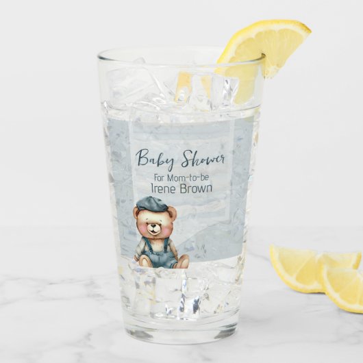 Charmant Baby shower Glas (Achterkant ijs)