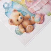 Charmant Baby shower: Pastel Hues teddyberen Tissuepapier (Detail)