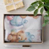 Charmant Baby shower: Pastel Hues teddyberen Tissuepapier (Geschenk)