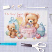Charmant Baby shower: Pastel Hues teddyberen Tissuepapier (Craft)