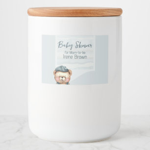 Charmant Baby shower Voedselcontainer Etiket