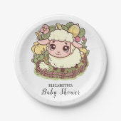 Charmant Baby shower voor kleine schapen Papieren Bordje (Voorkant)