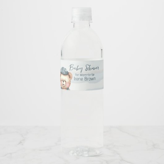 Charmant Baby shower Waterfles Etiket (Voorkant)