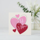 Charmant Be Mine Romantisch Flat Wenskaart (Staand voorkant)