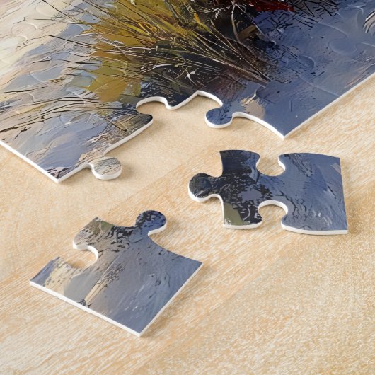 Charmant Beachfront Cottage Schilderachtig Oceaan  Legpuzzel (Zijkant)