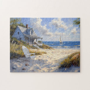 Charmant Beachfront Cottage Schilderachtig Oceaan  Legpuzzel