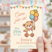 Charmant Beer Ballonnen Pastel Party Kaart