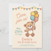 Charmant Beer Ballonnen Pastel Party Kaart (Voorkant)