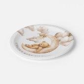 Charmant Beer Over The Moon Baby shower Neutraal Papieren Bordje (Gekanteld)