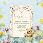 Charmant Beige Floral Arch Beer Baby shower Kaart