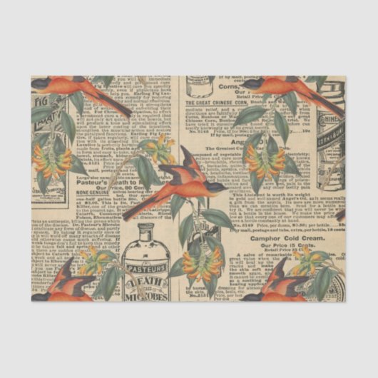 Charmant Bird Decoupage Tissue Paper Tissuepapier (Voorkant)